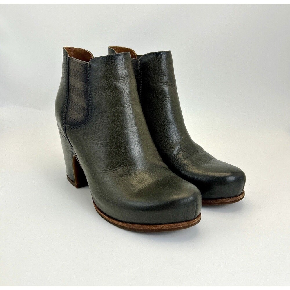 Kork Ease Shirome Chelsea Bootie Womens Size 7.5 M Slate Gray Leather Ankle Boot - Picture 2 of 7
